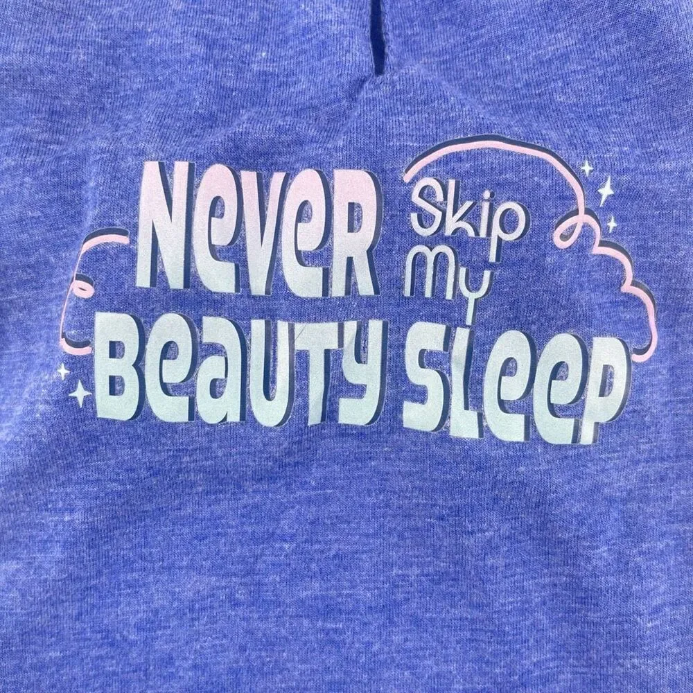 Youly Blue “Never Skip My Beauty Sleep” Dog T-Shirt XS Puppy Pet Graphic Tee